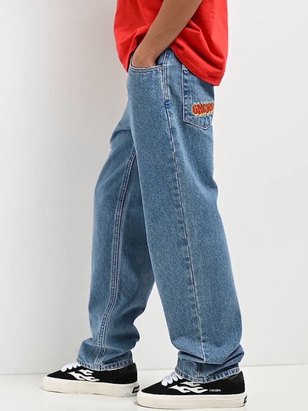 Empyre Light Blue Loose Fit Kids Jeans